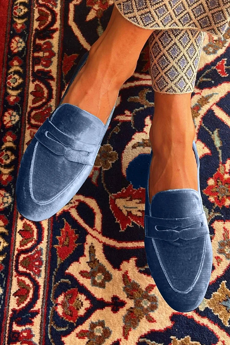 Ingrid | Loafer en velours classique