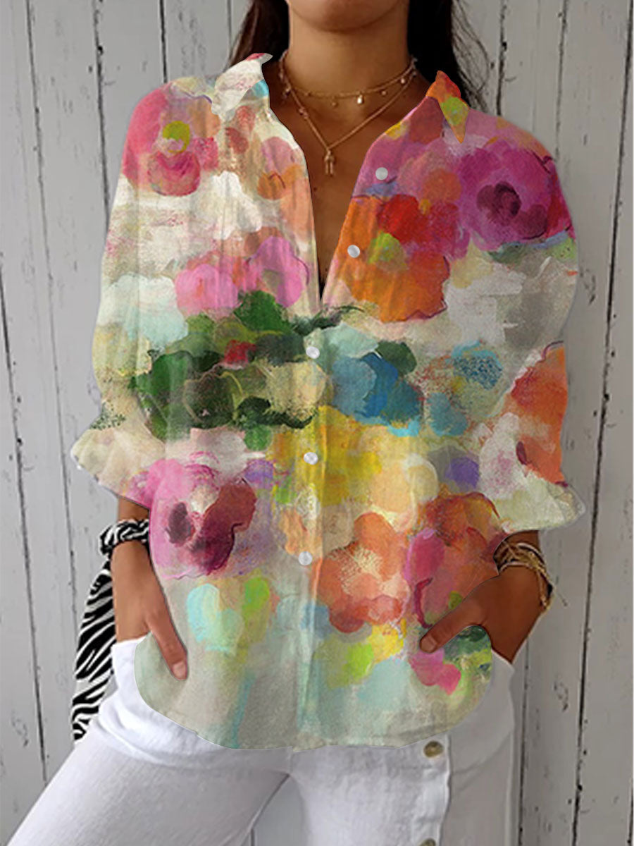 Blouse Éclats de Rêves à l'Aquarelle Elara