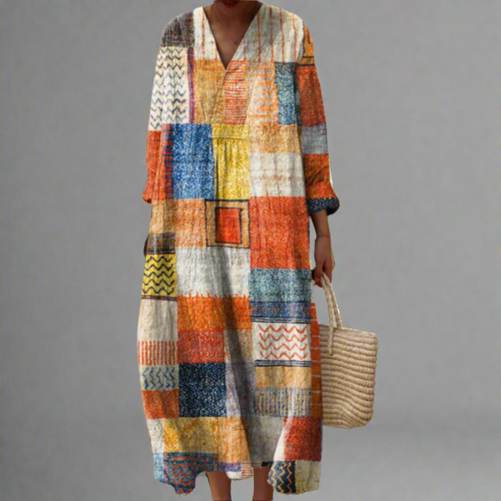Hazel | Robe Maxi Patchwork Harmony Boho