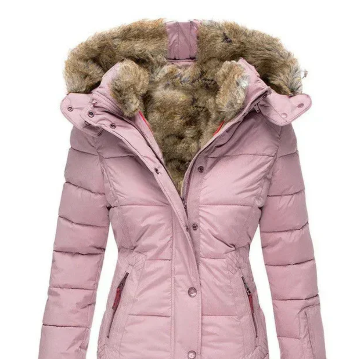 Bella - Manteau d'hiver douillet avec intérieur en fourrure