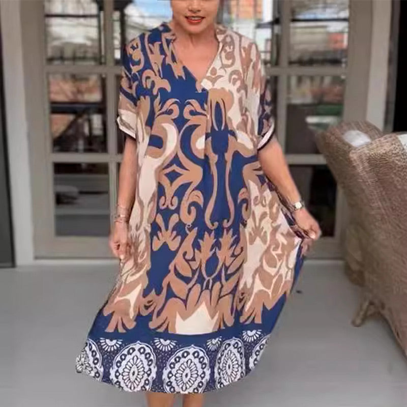 Alessia | Robe midi légère avec décolleté en V