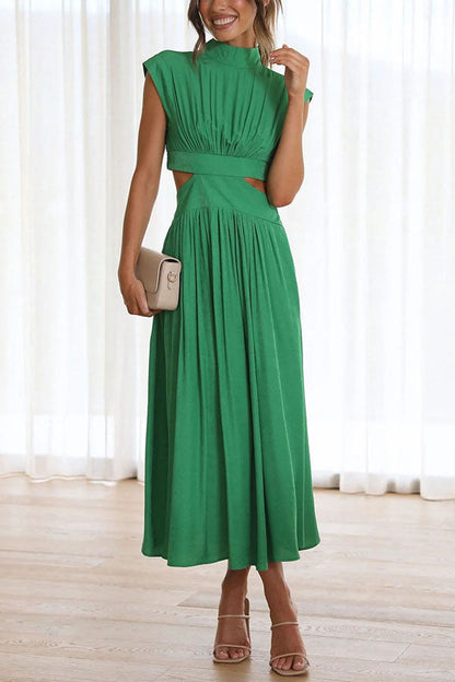 Quincy | Robe midi avec découpe et poches