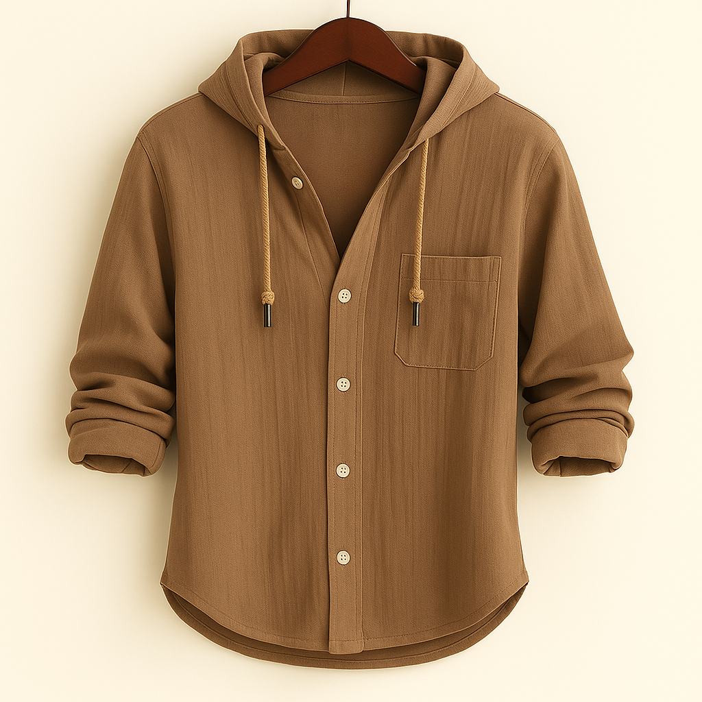 Philippe™ | Chemise de luxe en coton doux avec capuche
