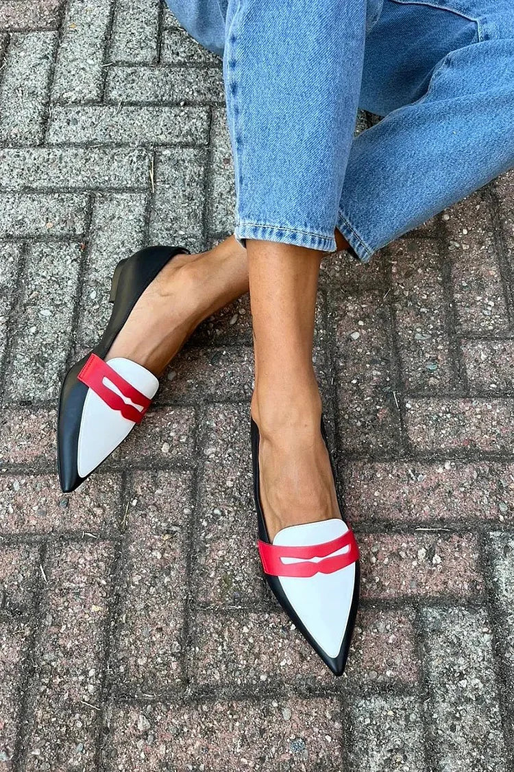 Desiree | Chaussons pointus bicolores