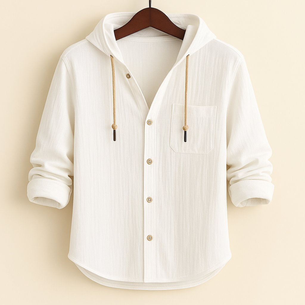 Philippe™ | Chemise de luxe en coton doux avec capuche