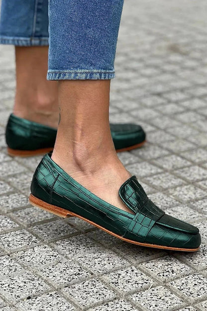 Giselle | Loafer à Effet Crocodile