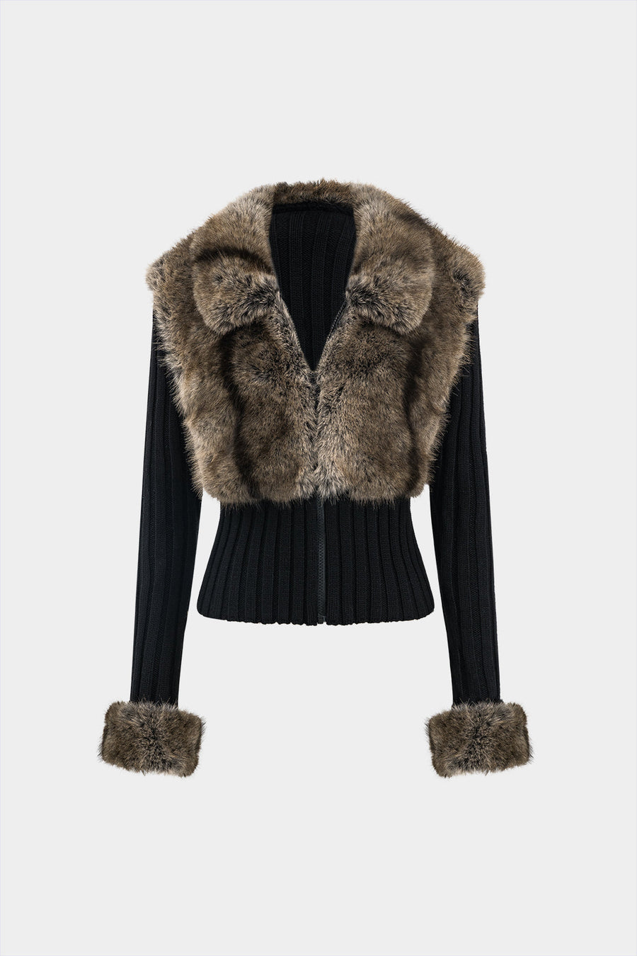 Pull en fourrure exclusif - Noir