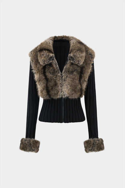 Pull en fourrure exclusif - Noir
