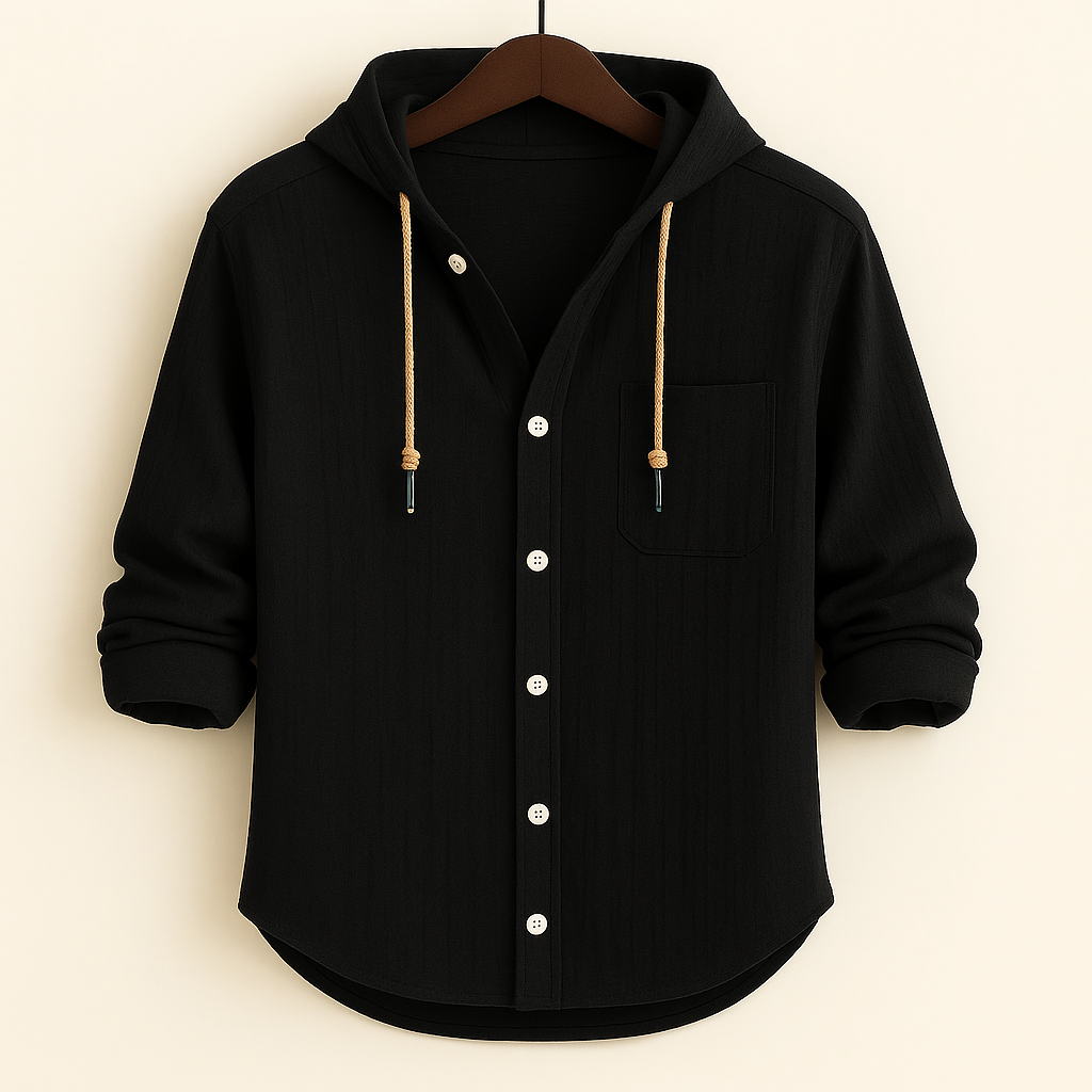 Philippe™ | Chemise de luxe en coton doux avec capuche