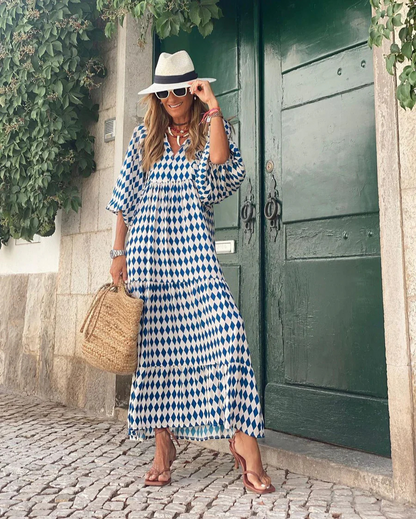 Elin | Robe Maxi en Coton Style Bohème