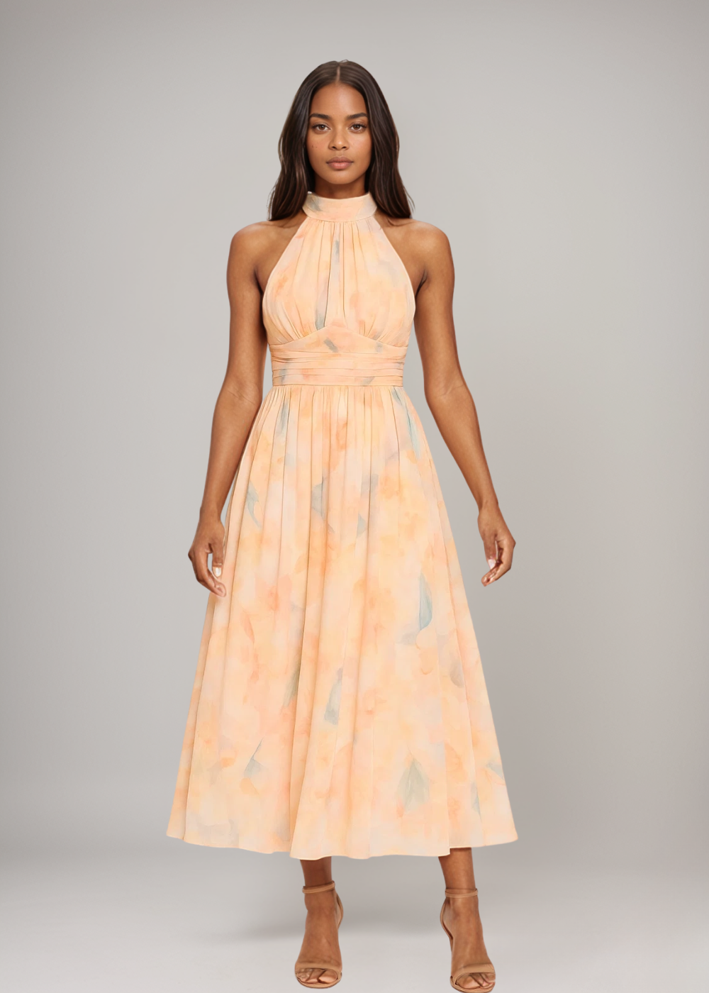 Antonella | Longue robe élégante à col halter