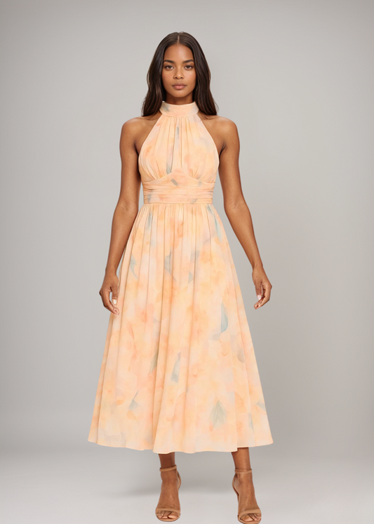 Antonella | Longue robe élégante à col halter