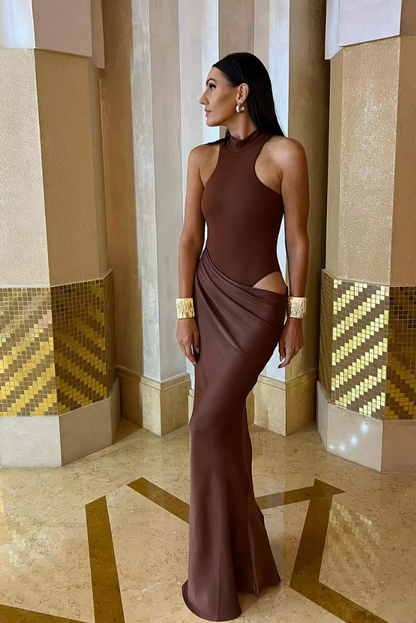 Faye | Robe longue asymétrique