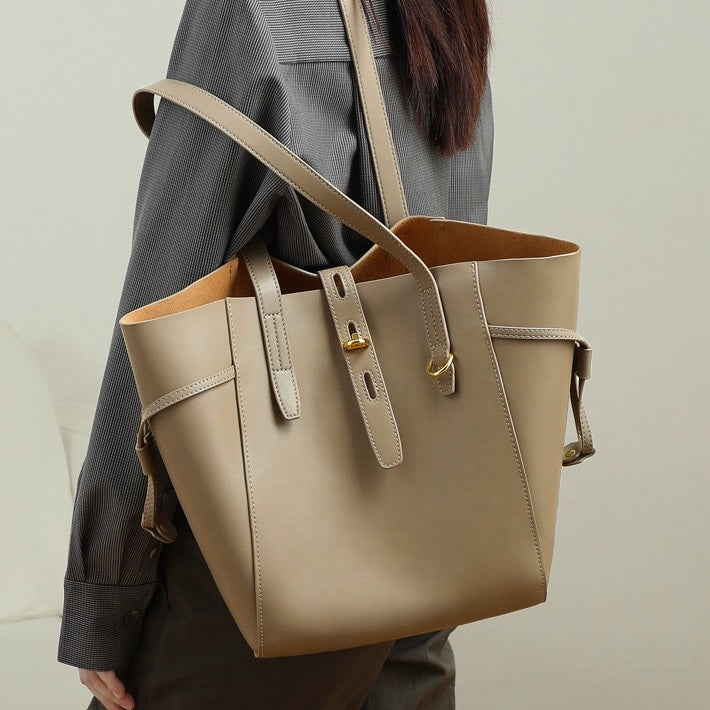 Sac hobo vintage en cuir véritable avec boucle à verrou