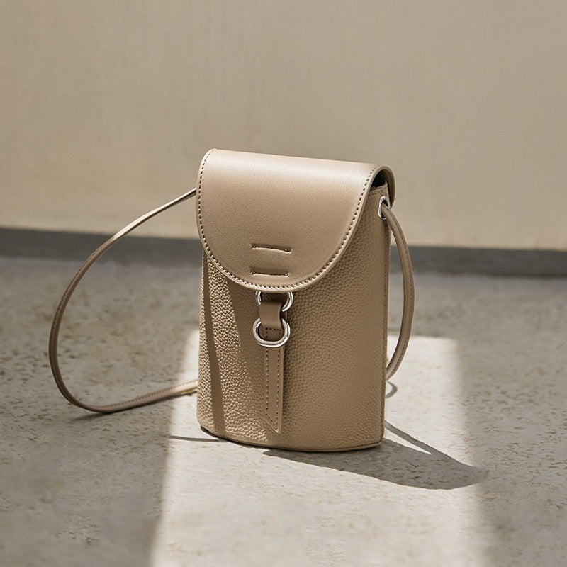 Mini sac à main en cuir véritable pour téléphone