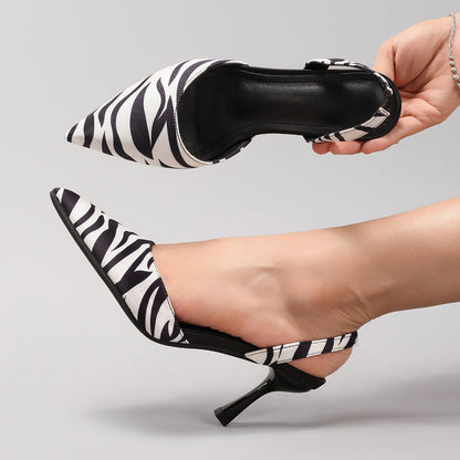 Fatima | Pompes à talons en serpent animalier