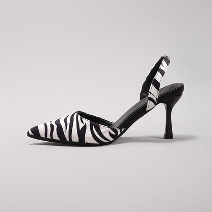 Fatima | Pompes à talons en serpent animalier