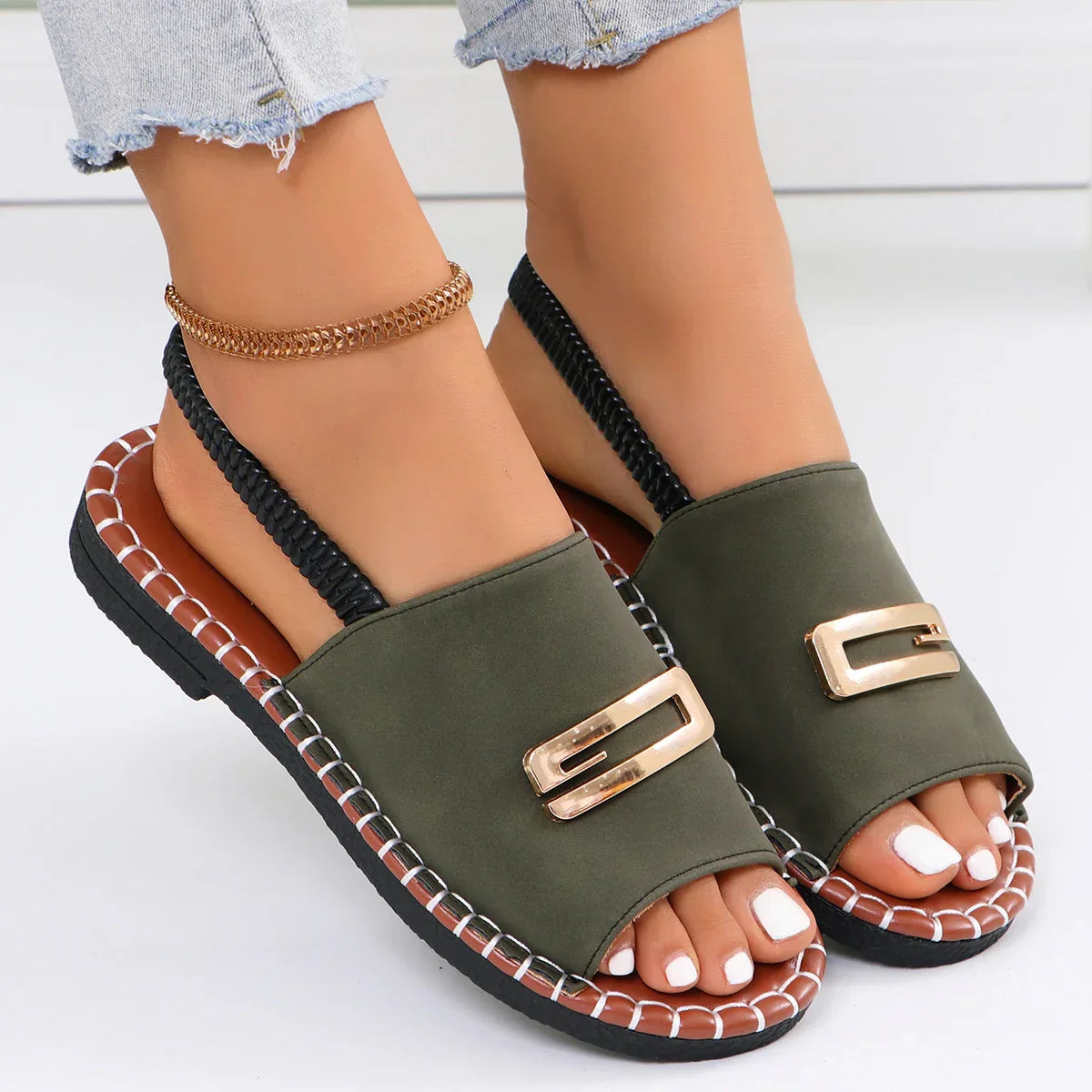 Sandales à talon en coin orthopédiques Gianna™