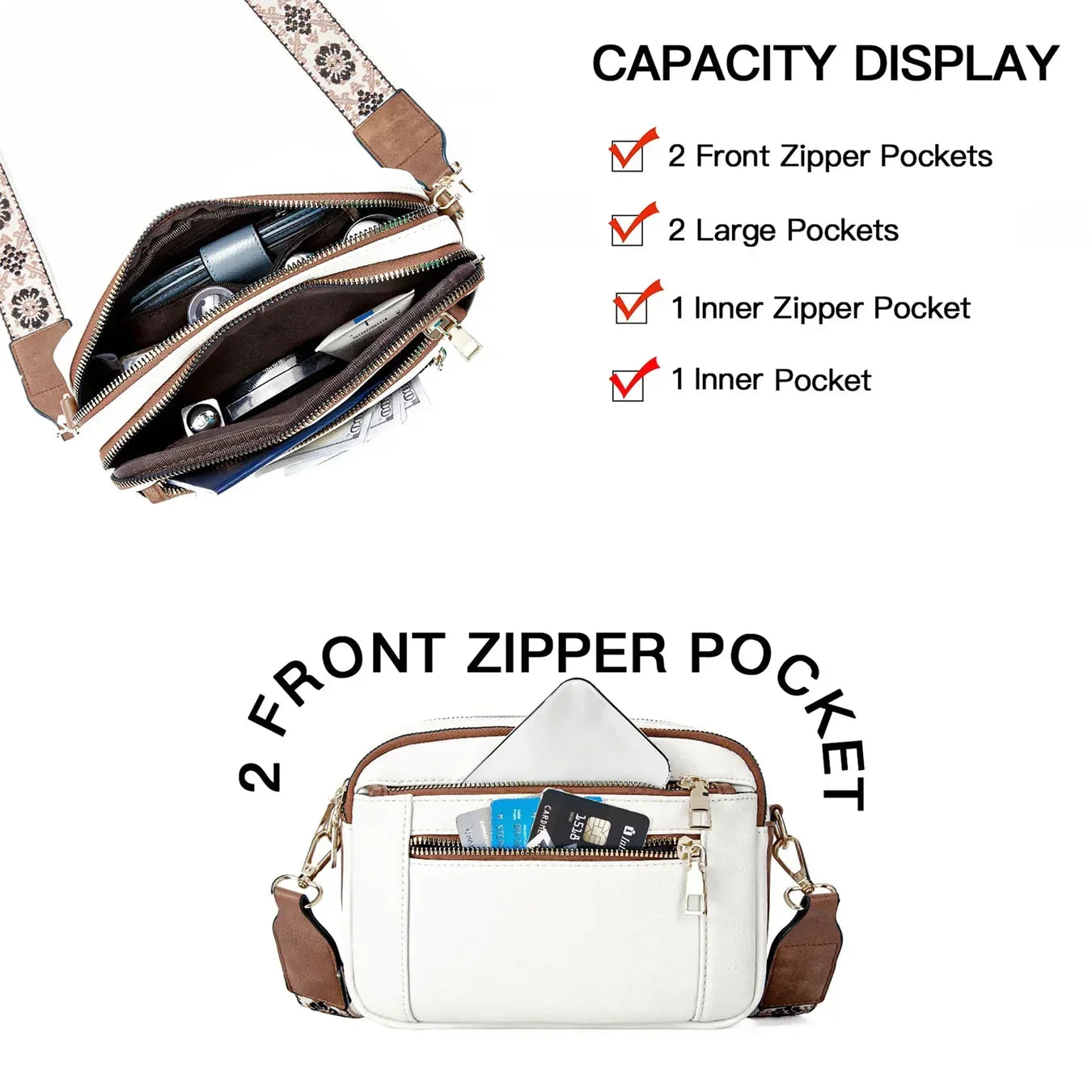 Edith | Sac à bandoulière en cuir raffiné