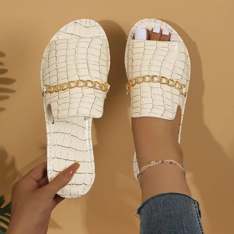 Mira | Tongs de Plage en Cuir Véritable avec Semelle en Caleçon Luxe