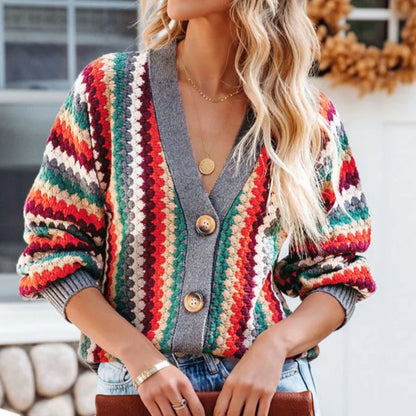 Amalia | Gilet rétro multicolore