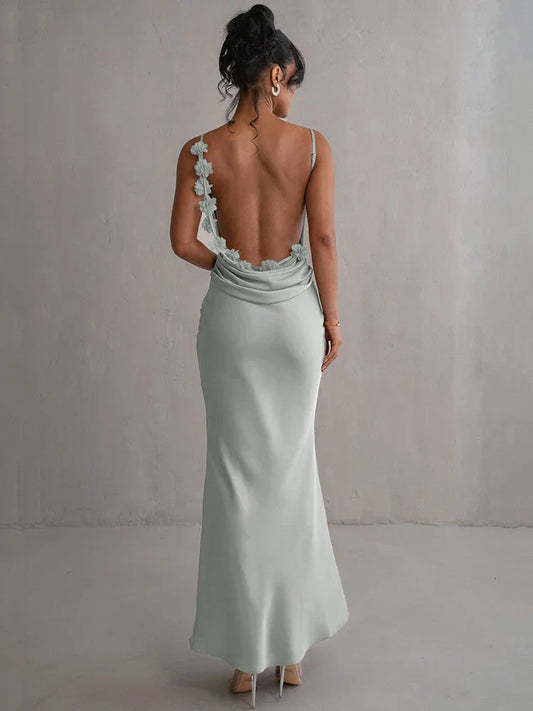 Azalée | Robe longue ample sans manches et sans dos