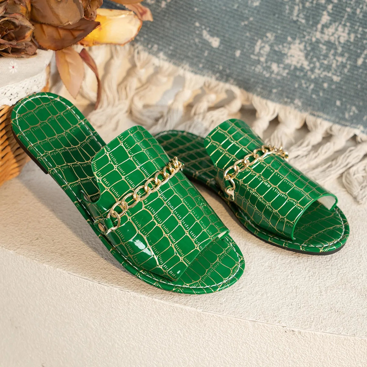 Mira | Tongs de Plage en Cuir Véritable avec Semelle en Caleçon Luxe