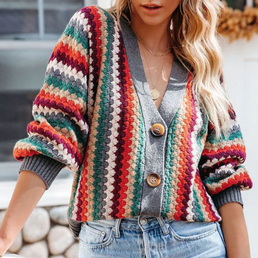 Amalia | Gilet rétro multicolore