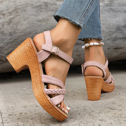 MELODIE | Sandales à plateforme avec bride tressée