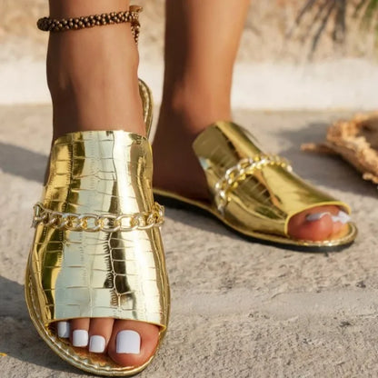Mira | Tongs de Plage en Cuir Véritable avec Semelle en Caleçon Luxe