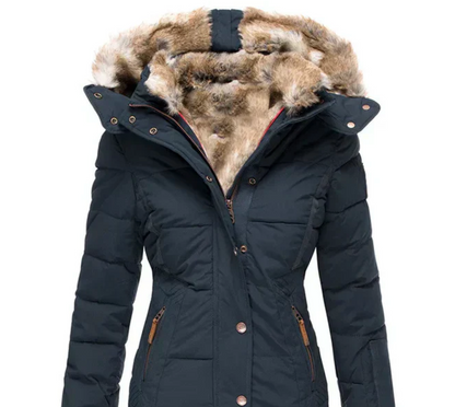 Bella - Manteau d'hiver douillet avec intérieur en fourrure