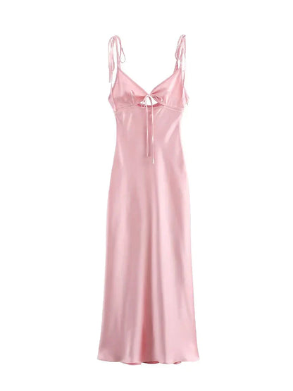 Bellamy | Robe longue en satin sans manches