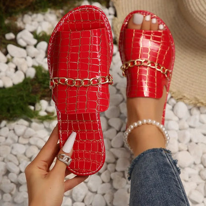 Mira | Tongs de Plage en Cuir Véritable avec Semelle en Caleçon Luxe