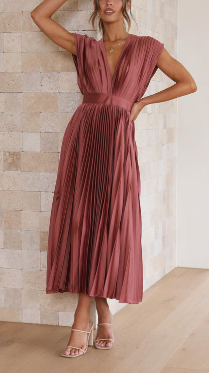 Emma | Robe longue à décolleté en V profond