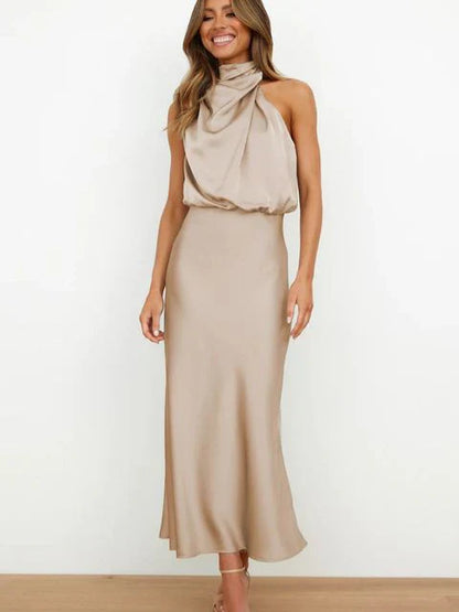 Benthe | Robe midi à épaules dénudées