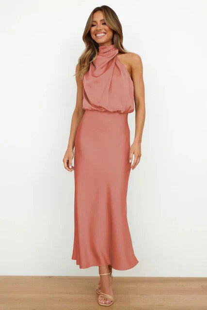 Benthe | Robe midi à épaules dénudées