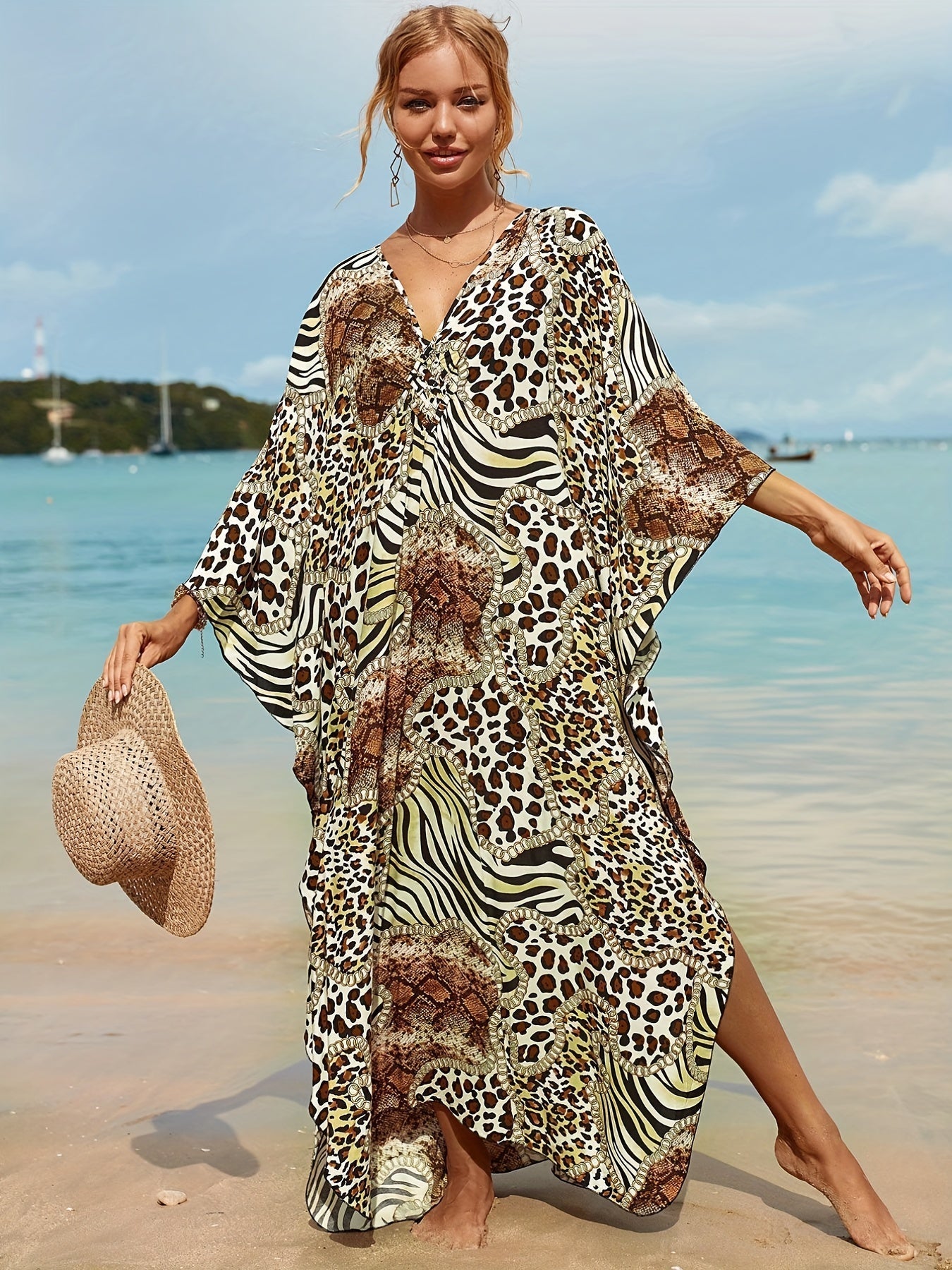 Robe longue en bambou pour resort tropical