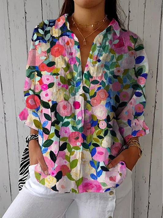 Frida | Blouse en toile de coton Bloom