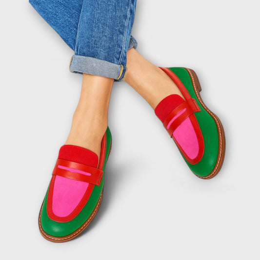 Nyla – Mocassins à blocs de couleurs dans un style décontracté