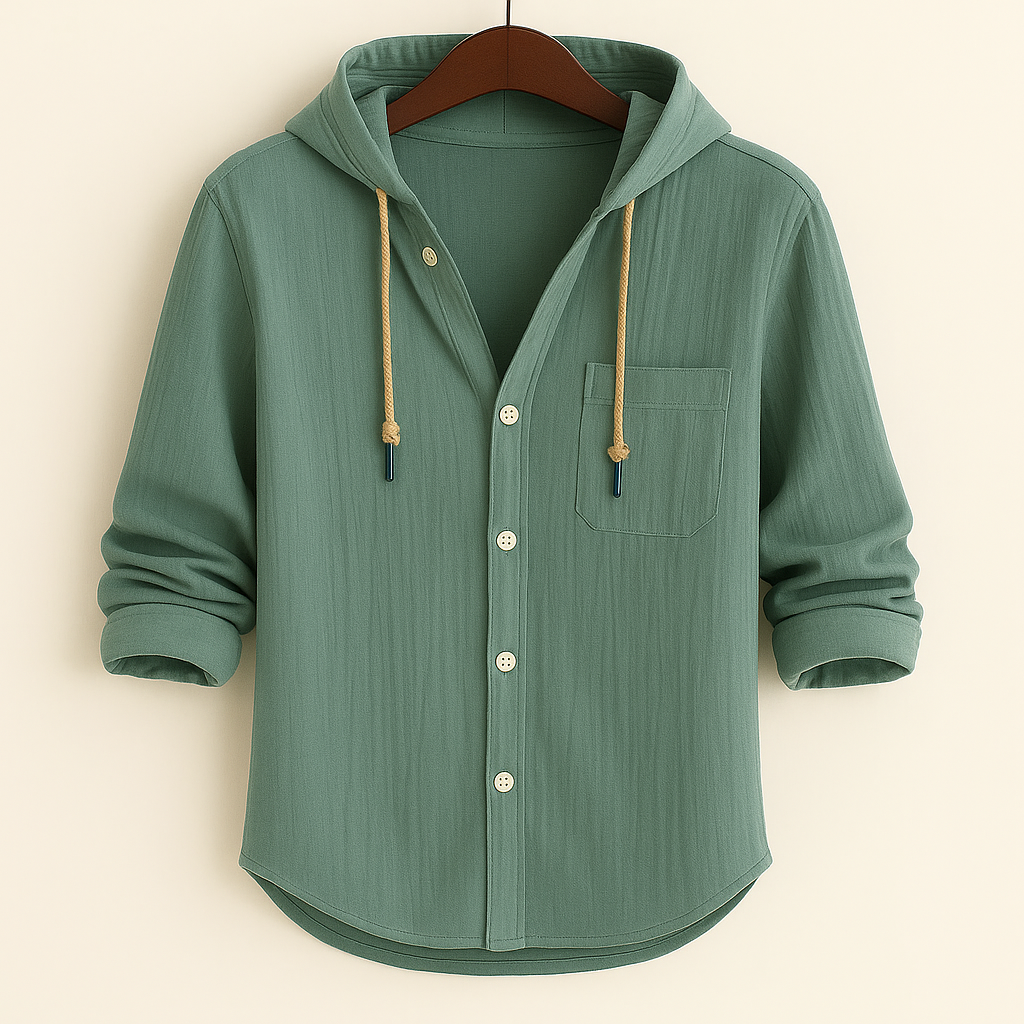 Philippe™ | Chemise de luxe en coton doux avec capuche