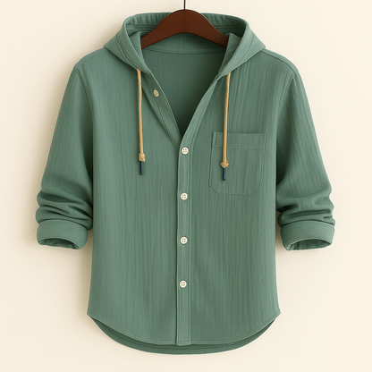 Philippe™ | Chemise de luxe en coton doux avec capuche