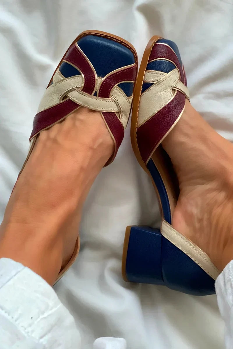 Amara | Chaussures plates à enfiler tricolores