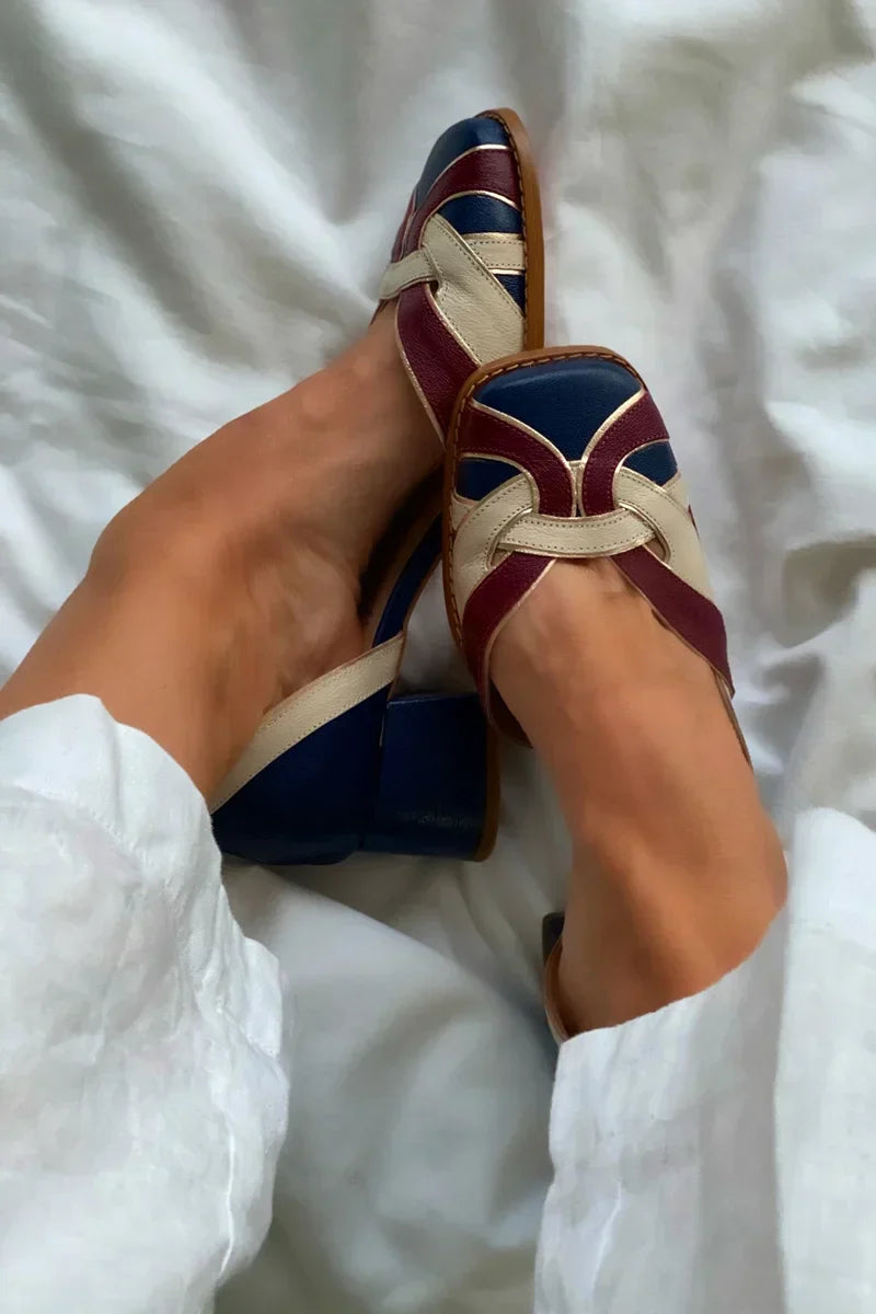 Amara | Chaussures plates à enfiler tricolores