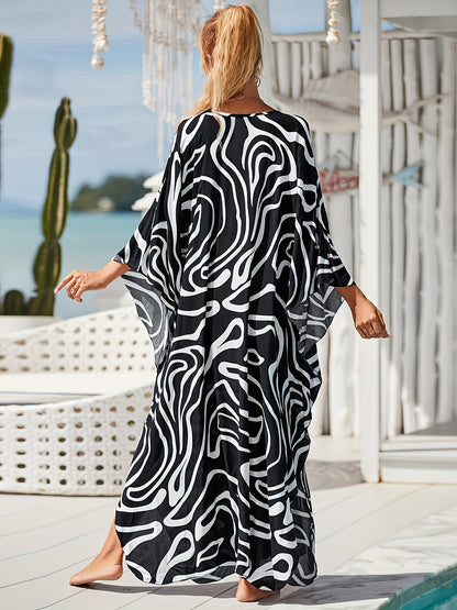 Robe longue tropicale en bambou pour complexe touristique