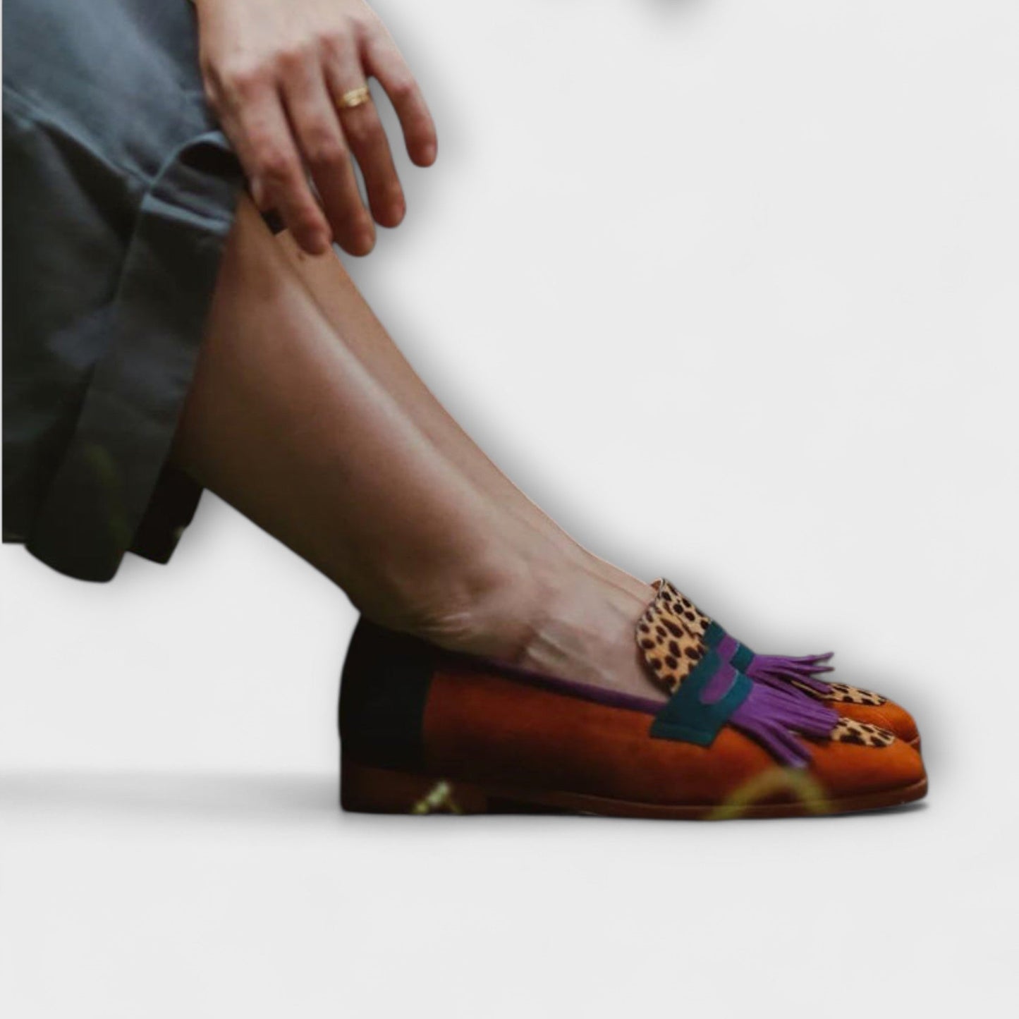 Mocassins Fallon – Léopard marron