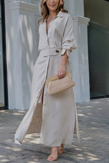 Jeannette | Longue robe avec décolleté en V