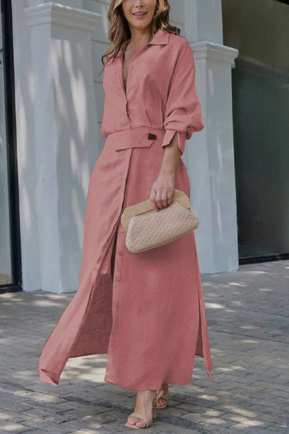 Jeannette | Longue robe avec décolleté en V