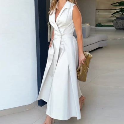 Amancia | Robe midi à décolleté en V