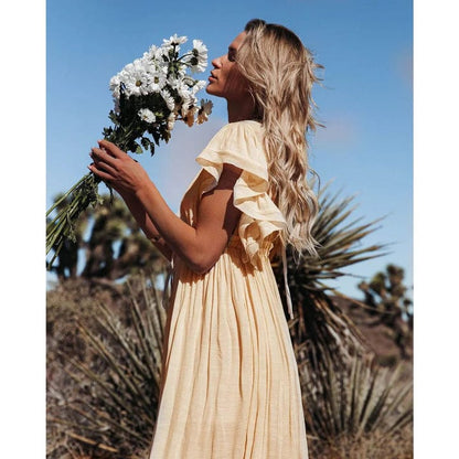 Robe longue Ibiza de Solana en crème