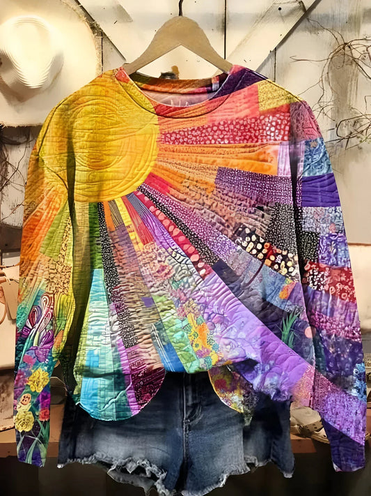 Sweatshirt Elin | Rayonnement solaire coloré